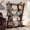 Baxton Studio Michio Walnut Brown Finished 5-Tier Wood Living Room Display Shelf 168-10767 - alternate 5